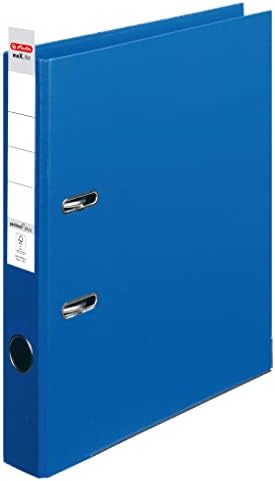 Herlitz Ordner A4 maX.file protect + Kunststoffbeschichtung Kantenschutz (5cm schmal Blau 10er Pack)