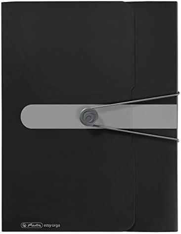 Herlitz Sammelbox A4 PP schwarz 4 cm Rückenetikett Design-Aufdruck