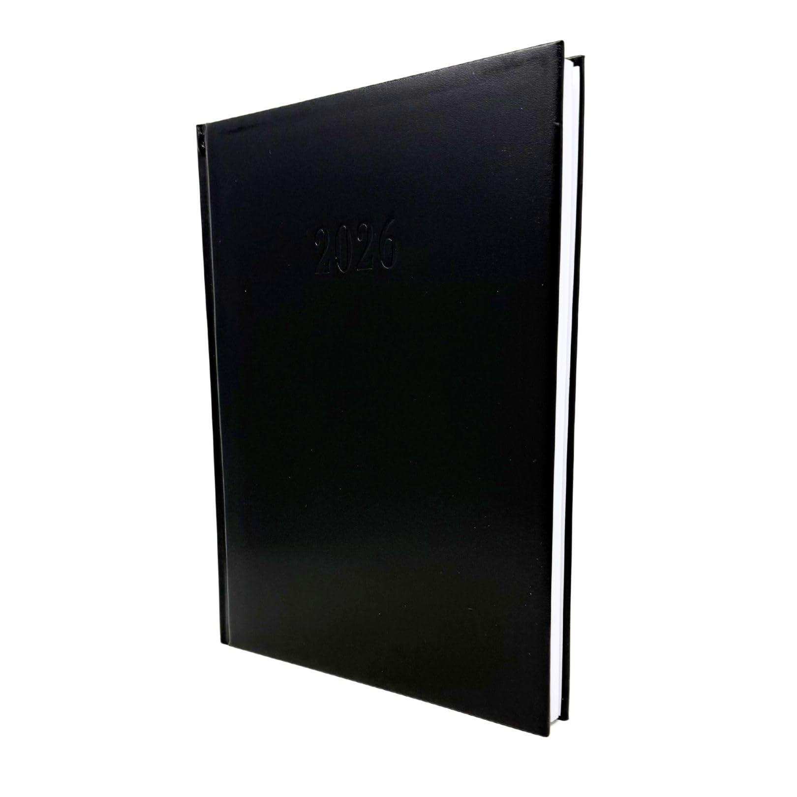 Buchkalender XL 2026 Chefplaner 1 Woche auf 2 Seiten 26,7 x 19,5 cm Schwarz