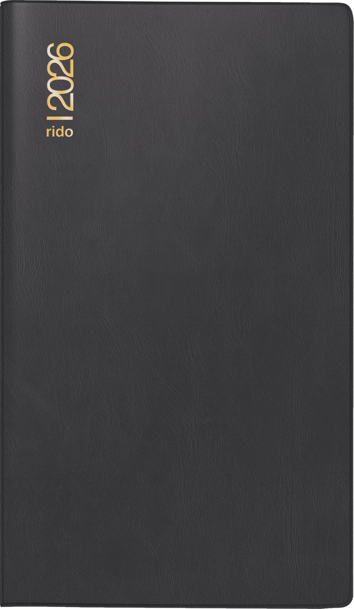 rido idé Miniplaner Taschenkalender 2026 A6 Schwarz – Kompakt für unterwegs