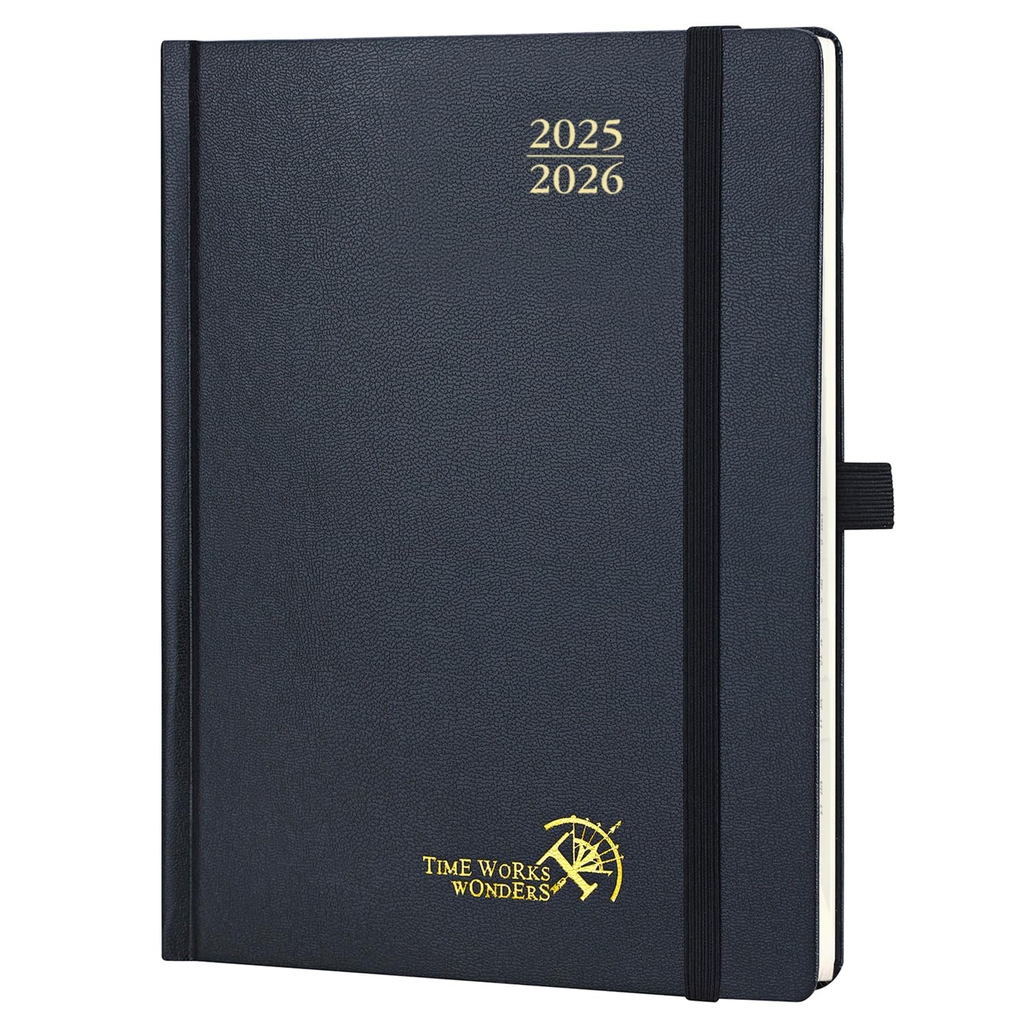 POPRUN Kalender 2025 2026 Hardcover A5 Wochenplaner 17 Monate (Aug.2025-Dez.2026) 1 Woche 2 Seiten Zertifiziertes Papier
